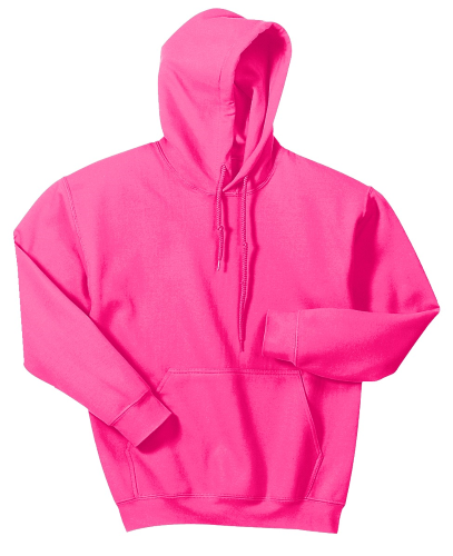 Safety Pink Gildan Youth Heavy Blend Hooded Sweatshirt - Perfect Print